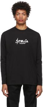 Stella McCartney | Black Graphic Logo T-Shirt商品图片,2.5折