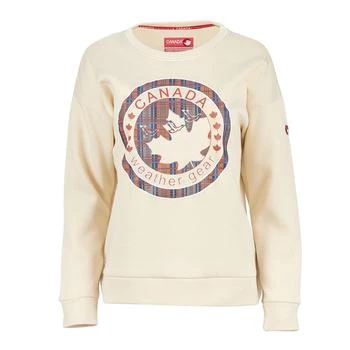 推荐Canada Weather Gear Women's Logo Printed Crewneck Fleece Sweatshirt商品