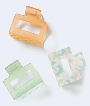 Aeropostale | Aeropostale Small Open Square Claw Hair Clip 3-Pack 4.9折