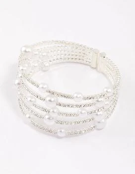 Lovisa | Silver Diamante & Pearl Decorative Wrist Cuff,商家Premium Outlets,价格¥155