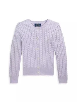 Ralph Lauren | Little Girl's & Girl's Cotton Cable-Knit Sweater,商家Saks Fifth Avenue,价格¥447