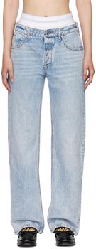 Alexander Wang | Blue Elastic Brief Layer Jeans商品图片,独家减免邮费