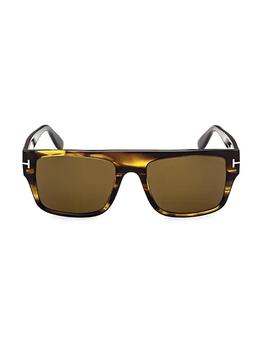 tom ford墨镜评价, Tom Ford | Dunning 55MM Rectangular Sunglasses商品图片 