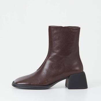 推荐Vagabond Ansie Flared Heel Leather Ankle Boots商品