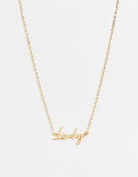 Daisy Street Exclusive lucky necklace in gold product img
