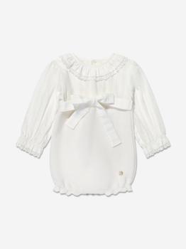 Paz Rodriguez | Baby Girls Romper in Ivory商品图片,额外8折, 额外八折