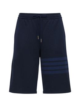 thom browne裤, Thom Browne | Tonal 4 Bar Cotton Sweat Shorts商品图片 额外8折, 额外八折