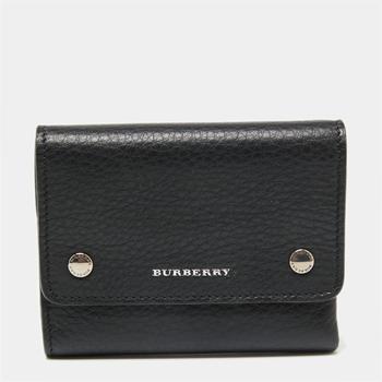 推荐Burberry Black Leather Ludlow Folding Trifold Wallet商品