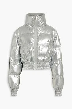推荐Cropped quilted metallic shell jacket商品