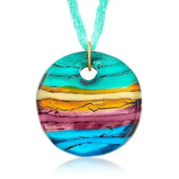 Ross-Simons | Ross-Simons Italian Multicolored Murano Glass Bead Pendant Necklace With 18kt Gold Over Sterling 5.7折起, 独家减免邮费