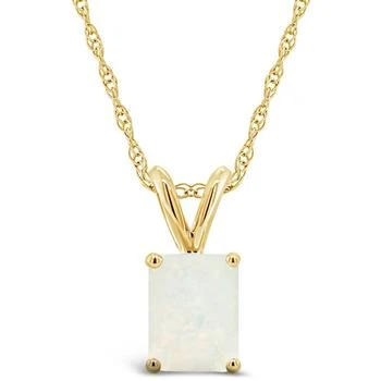 Macy's | Opal (3/4 ct.t.w ) Pendant Necklace in 14K White Gold or 14K Yellow Gold,商家Macy's,价格¥3405
