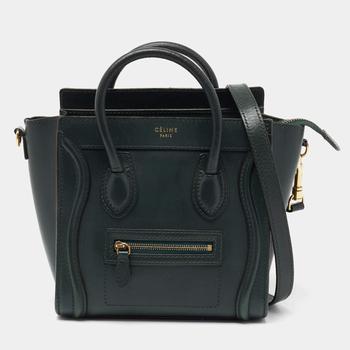 celine nano, [二手商品] Celine | Celine Green Leather Nano Luggage Tote商品图片 7.8折, 满1件减$100, 满减