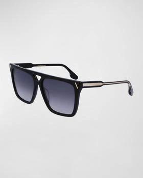 Victoria Beckham | Guilloché Acetate Aviator Sunglasses 