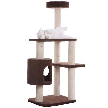 商品Macy's | 3-Level Carpeted Real Wood Cat Tree Condo,商家Macy's,价格¥1631图片