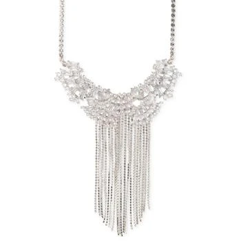 Givenchy | Silver-Tone Baguette Crystal & Cubic Zirconia Statement Necklace, 16" + 3" extender 6.9折