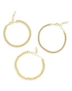 商品Classical Bracelets in 18K Gold Plate, Set of 3,商家Bloomingdale's,价格¥403图片