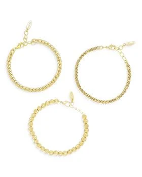 推荐Classical Bracelets in 18K Gold Plate, Set of 3商品
