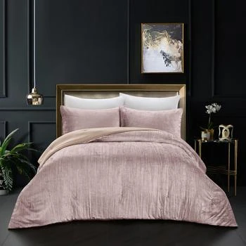 Grace Living | Grace Living Tillie Velvet 3pc Comforter Set With 2 Pillow Shams, 1 Comforter QUEEN,商家Verishop,价格¥714