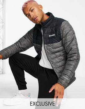 Columbia | Columbia Powder Lite puffer jacket in charcoal and black Exclusive at ASOS商品图片,