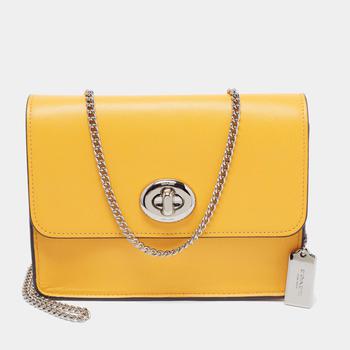 Coach链条包, [二手商品] Coach | Coach Mustard Leather Bowery Chain Shoulder Bag商品图片 满1件减$100, 满减