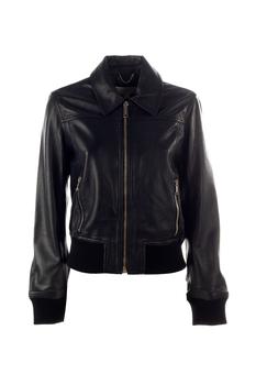 Michael Kors | Michael Kors Womens Black Leather Outerwear Jacket商品图片,满$175享8.9折, 满折