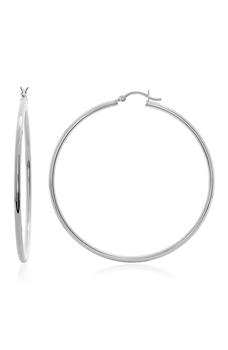 Sterling Forever | Sterling Silver 25mm Hoop Earrings商品图片,4.4折