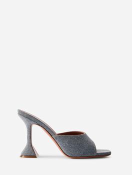 amina muaddi是什么牌子, Amina Muaddi | Lupita Denim Mule 95mm商品图片 独家减免邮费