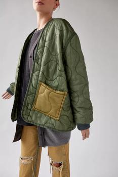 推荐Urban Renewal Vintage Two Pocket Quilted Liner Jacket商品