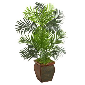 NEARLY NATURAL, NEARLY NATURAL | 3' Paradise Palm Artificial Tree in Decorative Planter商品图片 6.9折