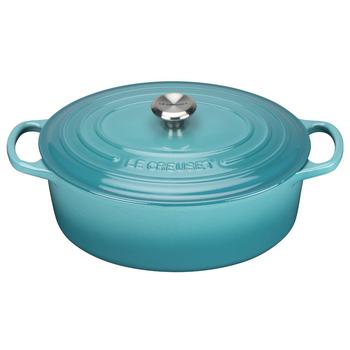 商品Le Creuset | Le Creuset Signature Cast Iron Oval Casserole - 27cm - Bamboo Green,商家Coggles CN,价格¥2478图片