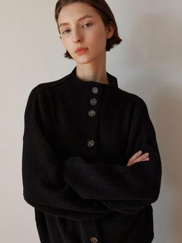 商品MOHAN | Tow Cashmere Loose Turtleneck Knit Cardigan (3 Colors),商家W Concept,价格¥1231图片