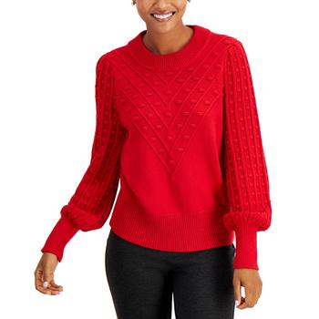 Charter Club | Women's Knit Mixed Stitch Sweater, Created for Macy's商品图片,4折, 独家减免邮费