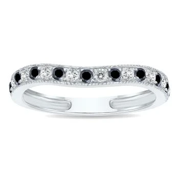 SSELECTS | Women's 3/8 Carat Tw  And White Curved Diamond Band In 10K White Gold,商家Premium Outlets,价格¥1980