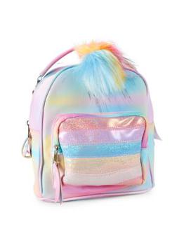 Kid's ​Pride Rainbow Faux Fur Backpack product img