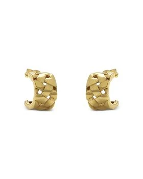 Bloomingdale's | Basket Weave Small Huggie Hoop Earrings in 14K Yellow Gold,商家Bloomingdale's,价格¥5234