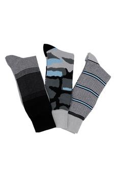 Lorenzo Uomo, Lorenzo Uomo | Dress Crew Socks - Pack of 3商品图片 5.5折