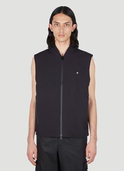 Stone Island | Compass Embroidery Sleeveless Jacket in Black商品图片,