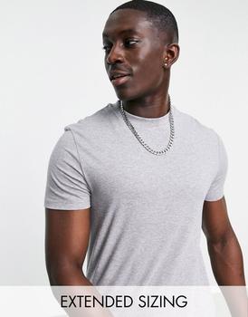 推荐ASOS DESIGN t-shirt with crew neck in grey marl - GREY商品