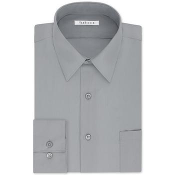 Van Heusen | Men's Big & Tall Classic/Regular Fit Wrinkle Free Poplin Solid Dress Shirt商品图片,7.5折×额外8折, 额外八折