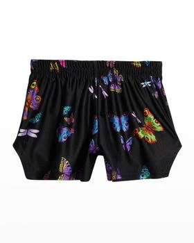 推荐Girl's Neon Butterflies Shorts, Size 7-16商品