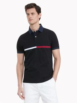 Tommy Hilfiger | TOMMY HILFIGER 男士黑色棉质短袖Polo衫 78J3232-110 满$1享9.5折, 包邮包税, 满折