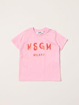 推荐Msgm Kids cotton t-shirt with logo商品