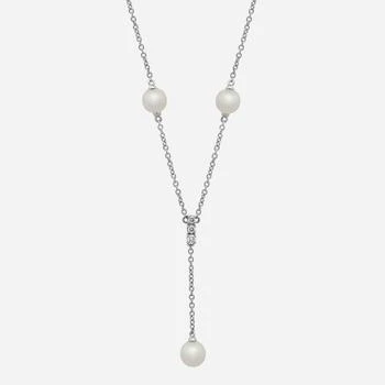 推荐SALVINI 18K White Gold, Pearl and Diamond Lariat Necklace 20016736商品