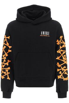 amiri衬衫真假, AMIRI | Amiri Bones Motif Long-Sleeved Hoodie商品图片 5.6折