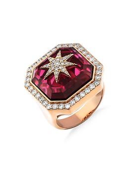 商品Star Light Venus 18K Rose Gold, Diamond & Tourmaline Star Ring图片