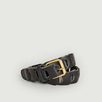 推荐Braided belt made of recycled leather Noir L'EXCEPTION PARIS商品