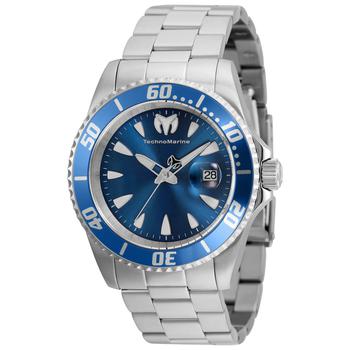 推荐TechnoMarine Men's TM-220097 Sea 42mm Blue Dial Stainless Steel Watch商品