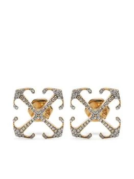 Off-White | OFF-WHITE Mini Arrow crystal-embellished earrings,商家Baltini,价格¥1741