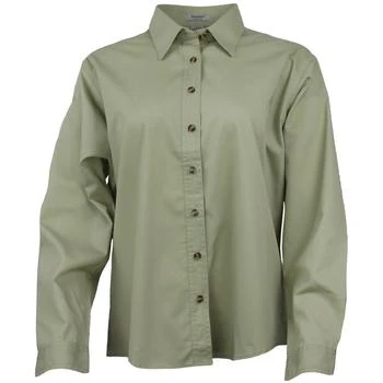 推荐EZCare Woven Long Sleeve Button Up Shirt商品