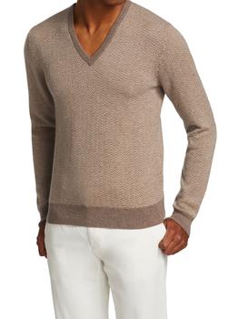 男装拉夫劳伦毛衣, Ralph Lauren | Pattern V-Neck Cashmere Sweater商品图片 3.9折